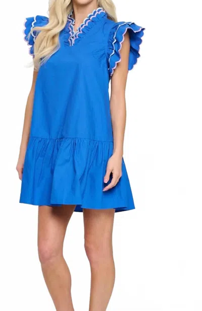 Meet Me In Santorini Azure Oasis Dress In Blue