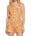 Meet Me In Santorini Beachscape Tank & Short Set In Golden Shoreline In Yellow