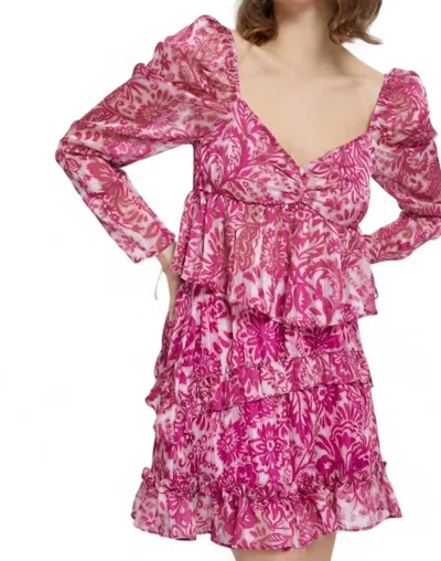 Meet Me In Santorini Carly's Blouse In Magenta In Pink