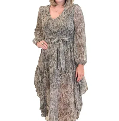 Meet Me In Santorini Caterina Mini Dress In Oliver Slither In Multi