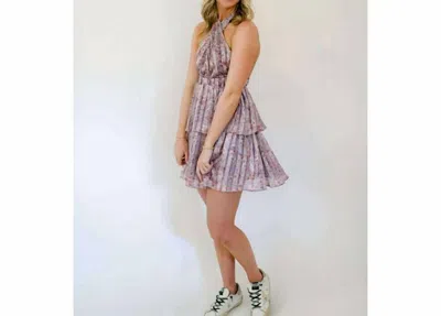 Meet Me In Santorini Darling Dress In Gold Blush Pebble In Multi
