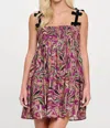 Meet Me In Santorini Dimitra Dress In Autumn Leaves Mauve In Multi