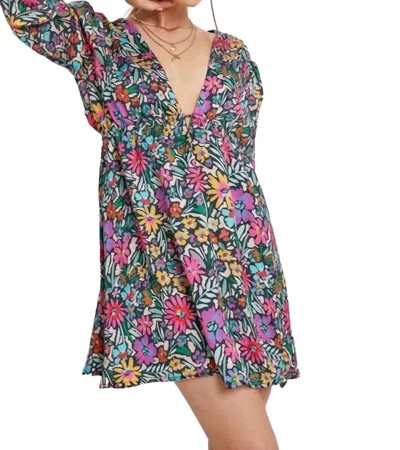 Meet Me In Santorini Leona Mini Dress In Party Floral In Multi