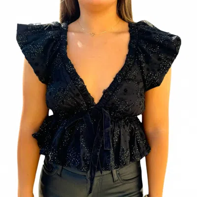 Meet Me In Santorini Make A Toast Blouse In Black