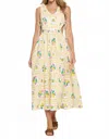Meet Me In Santorini Maxi Dress In Santorini Citrus In Multi