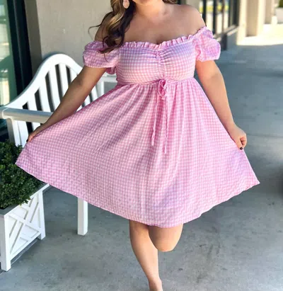 Meet Me In Santorini Princess Dress In Pink