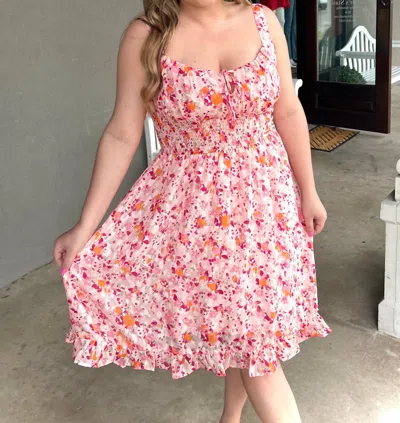 Meet Me In Santorini Queen Of The Sea Dress In Pink