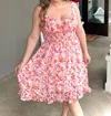 Meet Me In Santorini Queen Of The Sea Dress In Pink In Pink