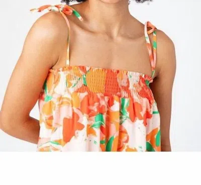 Meet Me In Santorini Tiri Top In Aperol Spritz In Multi