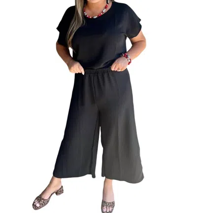Meet Me In Santorini Wide Leg Pant In Black