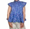 Meet Me In Santorini Women's Blossom Twilight Top In Blue In Blue
