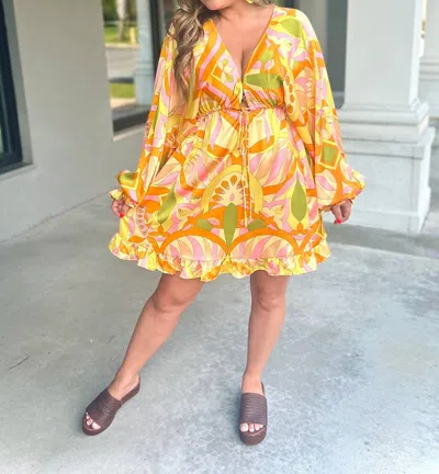 Meet Me In Santorini Xanthia Dress In Yellow