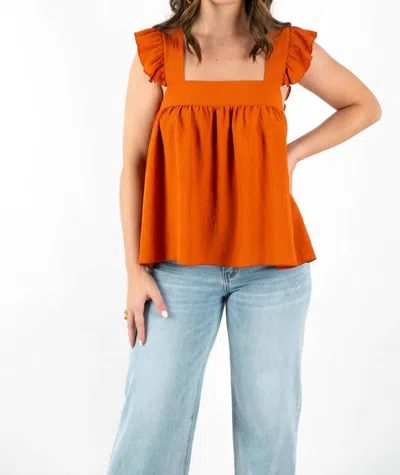 Meet Me In Santorini Yamas Top In Rust In Orange
