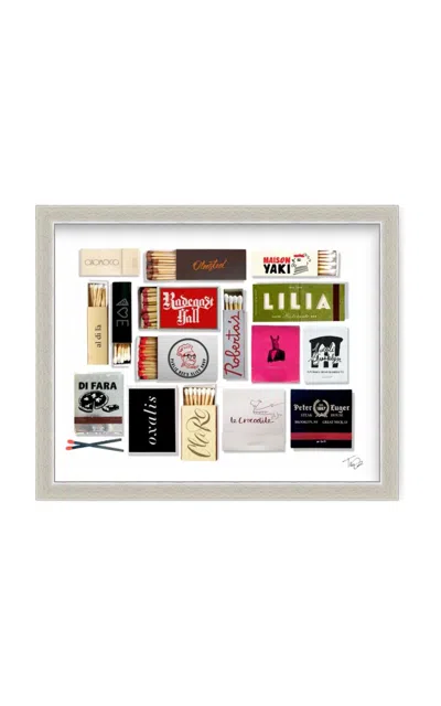 Meet Your Matches Brooklyn Matchbook Print In Silver