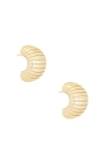 Megaā Small Step Earring In 14k Yellow Gold Plated