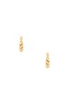 Megaā Twister Hoop Earrings In 14k Yellow Gold Plated