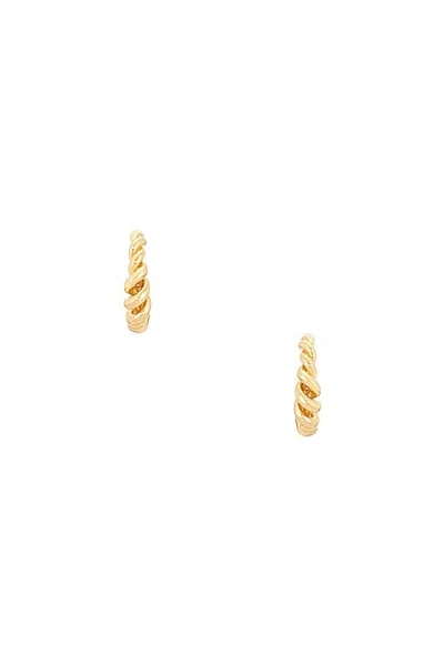 Megaā Twister Hoop Earrings In 14k Yellow Gold Plated