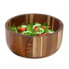 Megachef 10.5 Inch Large Acacia Wood Salad Bowl In Brown