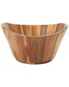Megachef 11.75in Acacia Wood Deep Salad Bowl In Brown