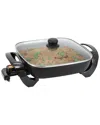Megachef 8in Electric Skillet With Copper Coating In Black