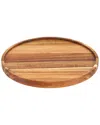 Megachef 12in Acacia Wood Lazy Susan Tray In Brown