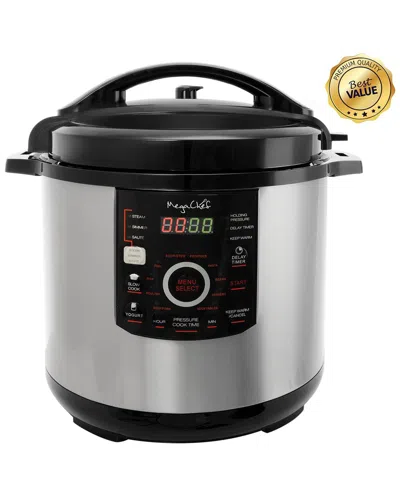 Megachef 12qt Steel Digital Pressure Cooker With 15 Presets