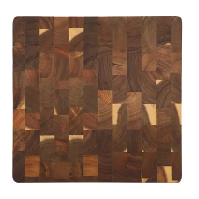 Megachef 13.75 Inch Square Thick Acacia Wood Serving And Cutting Butcher Board