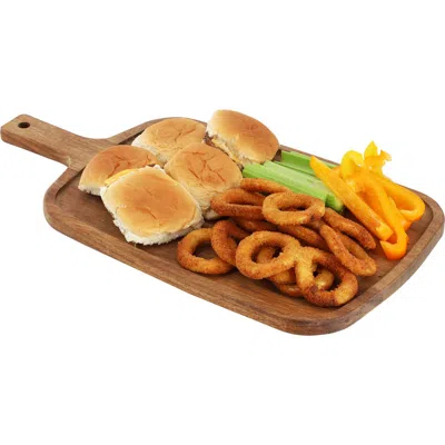 MEGACHEF MEGACHEF 14 INCH ACACIA WOOD RECTANGLE SERVING BOARD WITH HANDLE