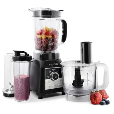 Megachef 1400 Watt Knob Panel 8 Cup Blender With Food Processor And 2 To-go Cups In Black