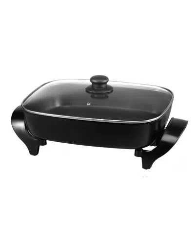 Megachef 14.96" Electric Fry Pan With Non-stick Coating In Black