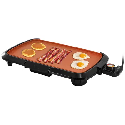 Megachef 16 Inch Electric Grill In Black With Copper Coating In Multi