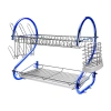 Megachef 16" Two Shelf Dish Rack In Blue