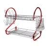 Megachef 16" Two Shelf Dish Rack In Red