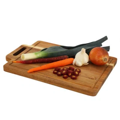 MEGACHEF MEGACHEF 16.5 X 11 INCH ACACIA WOOD RECTANGLE SERVING BOARD WITH HANDLE