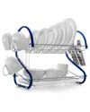 Megachef 16in Two Shelf Iron Wire Dish Rack In Silver