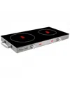 Megachef 1700 Watts Ceramic Infrared Double Electric Cooktop In Silver