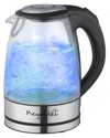 Megachef 1.7l Glass And Stainless Steel Electric Tea Kettle