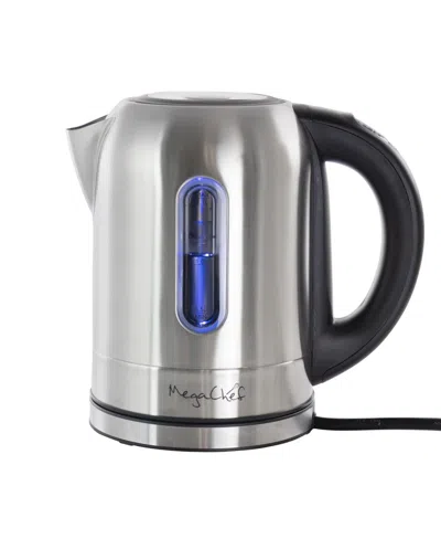 Megachef 1.7liter Stainless Steel Electric Tea Kettle With 5 Preset Temperature In Silver