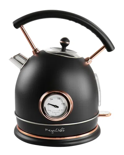 Megachef 1.8 Quart Half Circle Electric Tea Kettle With Thermostat In Matte Black