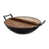 Megachef 2-pc. Cast Iron Wok In Black