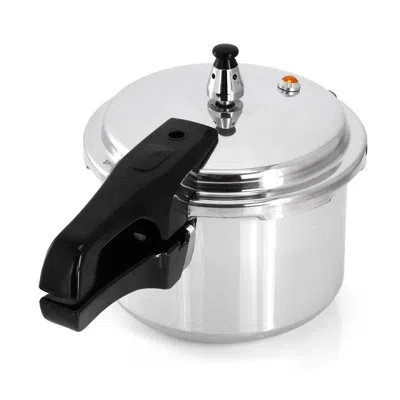 Megachef 2 Quart Aluminum Stovetop Pressure Cooker, Induction Compatible In Silver