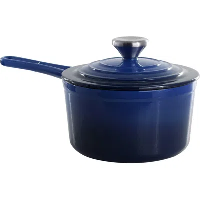 Megachef 2 Quart Enameled Cast Iron Sauce Pan In Blue