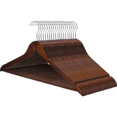 Megachef 20 Piece Acacia Wood Swivel Hook Hanger Set In Brown