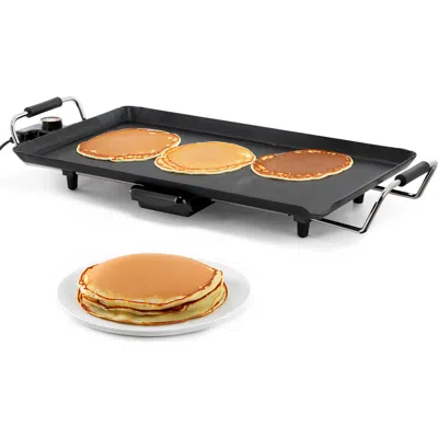 Megachef 21 Inch Electric Grill With Drip Tray And Non-stick Coating In Black