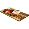 Megachef 21 X 11 Inch Acacia Wood Cheese Board With 3 Piece Knife  Set In Brown
