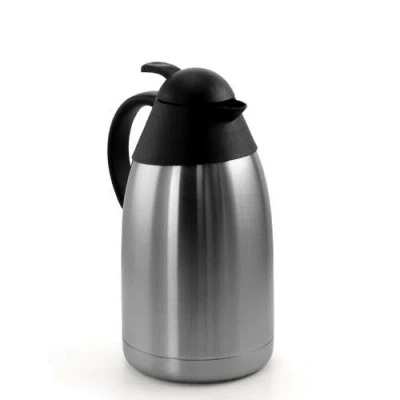 Megachef 2.11 Quart Stainless Steel Thermal Beverage Carafe For Coffee And Tea In Black
