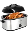 Megachef 22qt Electric Roaster Oven With High Dome Self-bas