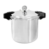 Megachef 24 Quart Large Capacity Aluminum Stovetop Pressure Cooker For Induction And Gas Stove-tops In Silver
