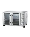 Megachef 25 Liter Electric French Door Countertop Oven With Rotisserie Set In Silver