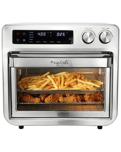 Megachef 25qt Digital Electric Air Fryer & Counter Top Oven In Silver